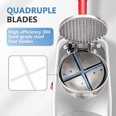 Electric 4 Blade Stainless Steel Ice Shaver Snow Cone Maker 300W Powerful Ice Crusher