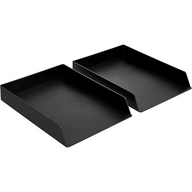Rectangular Plastic Desk Organizer, Letter Size Tray, 4-Pack