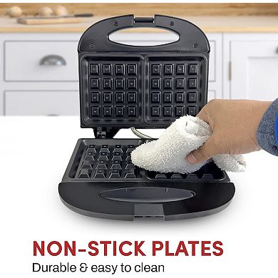 Electric Nonstick Waffle Iron Snack Maker Machine, Breakfast, Sandwiches