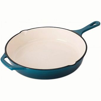 Enameled Cast Iron Non Stick Skillet Induction Compatible Frying Pan