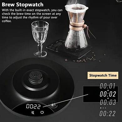Precise Temperature Control Gooseneck Electric Kettle 0.9L Stainless Steel for Coffee Tea