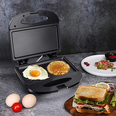 Compact Non-Stick Electric Sandwich Maker Grill Black ETL Certified