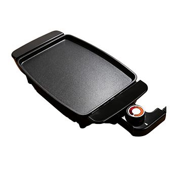 Small Electric Griddle, Mini Ceramic Non-Stick Electric Skillet with Adjustable Thermostat