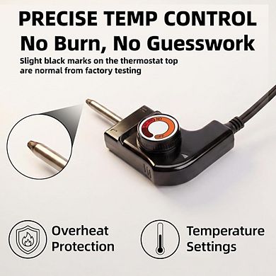 Small Electric Griddle, Mini Ceramic Non-Stick Electric Skillet with Adjustable Thermostat