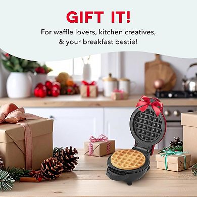 Compact Waffle Maker 5 Nonstick Removable Plates