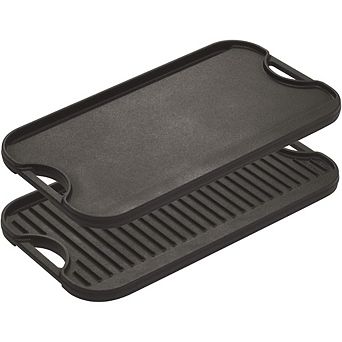 Reversible Cast Iron Grill Griddle Even Heat Distribution PFAS-Free Cookware