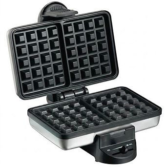 Mini Belgian Waffle Maker PFAS-Free Non-Stick Plates with Shade Control