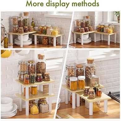 Cabinet Organizer Shelf, Countertop Spice Rack for Kitchen Counter