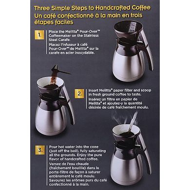 Hand brewed coffee pot with coffee filter