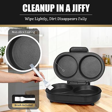 Dual Nonstick Electric Omelette Maker Multi-Function Breakfast Cooker