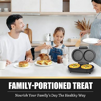 Dual Nonstick Electric Omelette Maker Multi-Function Breakfast Cooker