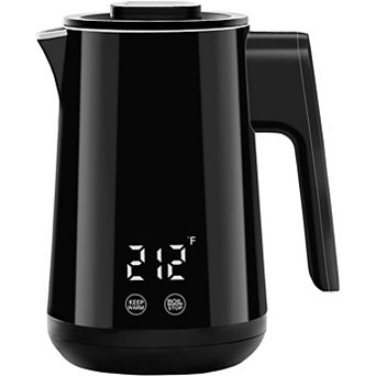 Electric Tea Kettle, Stainless Steel Double Wall Design with Temperature Control Function
