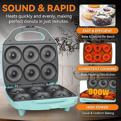 Electric Donut Maker Non-Stick Cooking Surface for Homemade Donuts