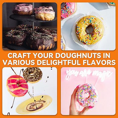 Electric Donut Maker Non-Stick Cooking Surface for Homemade Donuts