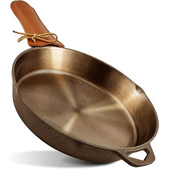 10 Inch Pre-Seasoned Smooth Polished Cast Iron Skillet Heavy Duty Multi-Cook Frying Pan