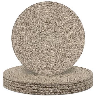 13 inch farmhouse decor round braided placemats