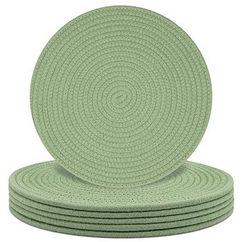 13 inch farmhouse decor round braided placemats
