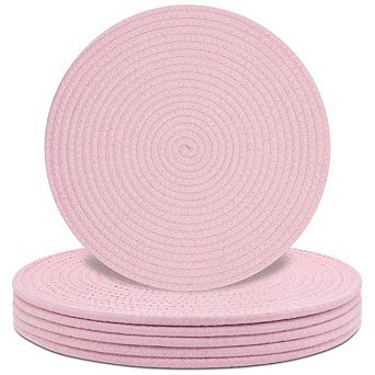 13 inch farmhouse decor round braided placemats