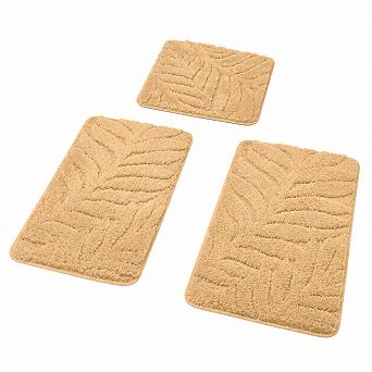 Bathroom Rug Set Soft Absorbent Non Slip Machine Washable Plush Floor Mat