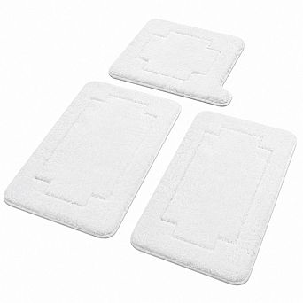 Bathroom Rug Set Soft Absorbent Non Slip Machine Washable Plush Floor Mat