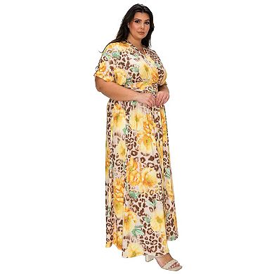 Plus Size Panthera Empire Waist Dress