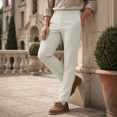 kohls mens dress pants Men's Dress Pants Relaxed Fit Flat Front with Elastic Waist