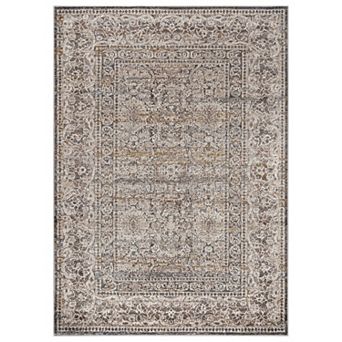 Textured High-Low Indoor Area Rug, Modern Stone Design, Jute Backing, Entryway Rug