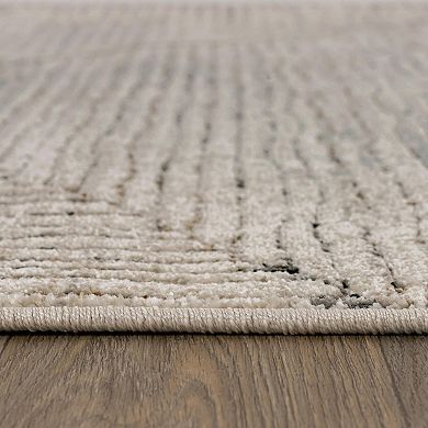 Textured High-Low Indoor Area Rug, Neutral Design, Jute Backing, Entryway Rug, Easy-Care