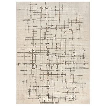 Textured High-Low Indoor Area Rug, Neutral Design, Jute Backing, Entryway Rug, Easy-Care
