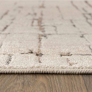 Textured High-Low Indoor Area Rug, Neutral Design, Jute Backing, Entryway Rug, Easy-Care