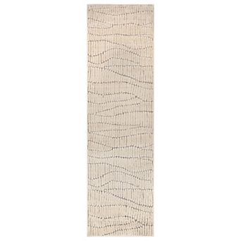 Textured High-Low Indoor Area Rug, Neutral Design, Jute Backing, Entryway Rug, Easy-Care