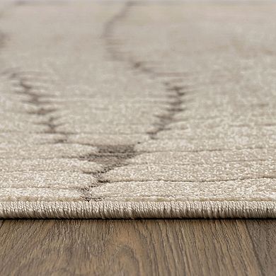 Textured High-Low Indoor Area Rug, Neutral Design, Jute Backing, Entryway Rug, Easy-Care