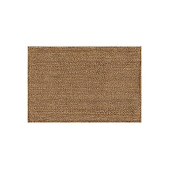 Scallop Border Indoor/Outdoor Flat Woven - Natural Jute-Style, Patio Rug for Backyard Porch Deck