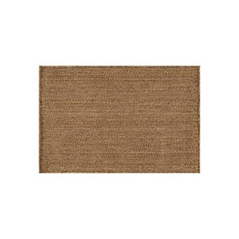 Border Indoor/Outdoor Flat Woven - Natural Jute-Style, Easy-Care Patio Rug for Backyard Porch Deck