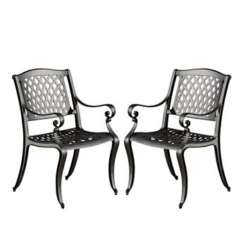 Cayman Outdoor Aluminum Chairs (Set of 2) by Christopher Knight Home