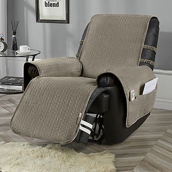 Stonecrest Velvet Recliner Chair Cover, Stay in Place