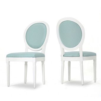 Phinnaeus French Country Fabric Dining Chairs (Set of 2) by Christopher Knight Home