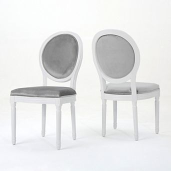 Phinnaeus French Country Fabric Dining Chairs (Set of 2) by Christopher Knight Home