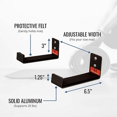 Serenity Yoga Mat Display - Minimalist Rack Large