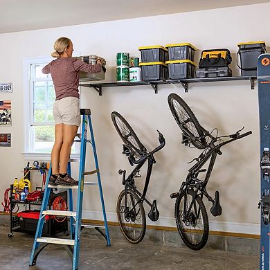 1' x 4' Bristol Garage Wall Mount Shelves - 2-Pack - Black