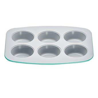 6 cup Muffin Pan Set, Aluminized Steel, Ceramic Nonstick Coating, PFOA & PFAS Free, Heavy-Duty Bakew