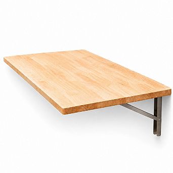 Wakefield Foldable Workbench - Light Wood Tabletop with Stainless Brackets
