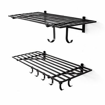 2' x 4' Bristol Garage Wall Mount Shelves - 2-Pack - Black