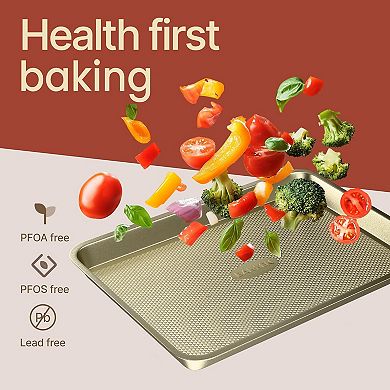 Nonstick Baking Pan Carbon Steel Cookie Sheet Oven Safe Heavy Duty Tray