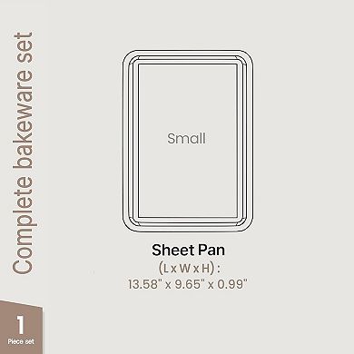 Nonstick Baking Pan Carbon Steel Cookie Sheet Oven Safe Heavy Duty Tray
