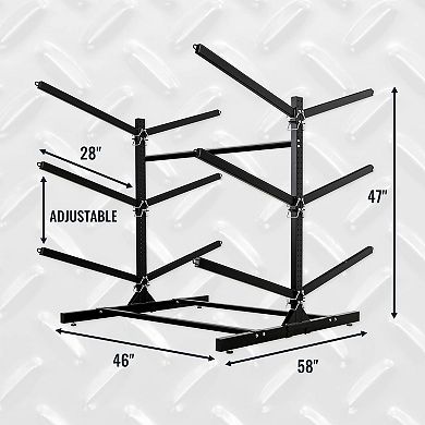 G-Watersport 6 Levels Kayak Storage Rack - Double-Sided - Black
