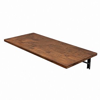 Wakefield Foldable Workbench - Dark Wood Tabletop with Black Brackets