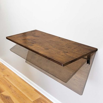 Wakefield Foldable Workbench - Dark Wood Tabletop with Black Brackets