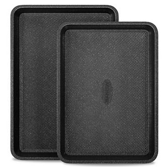 Nonstick Carbon Steel Baking Pan Set of 2 Oven Safe Stackable Cookie Trays