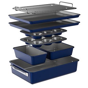 Bakken 8 pc Nonstick Ceramic Bakeware Set, Oven Safe 500°F